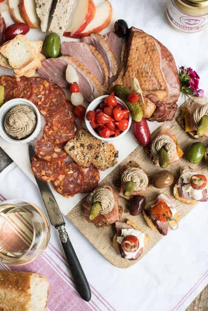 two summer canapés + a charcuterie board | superman cooks