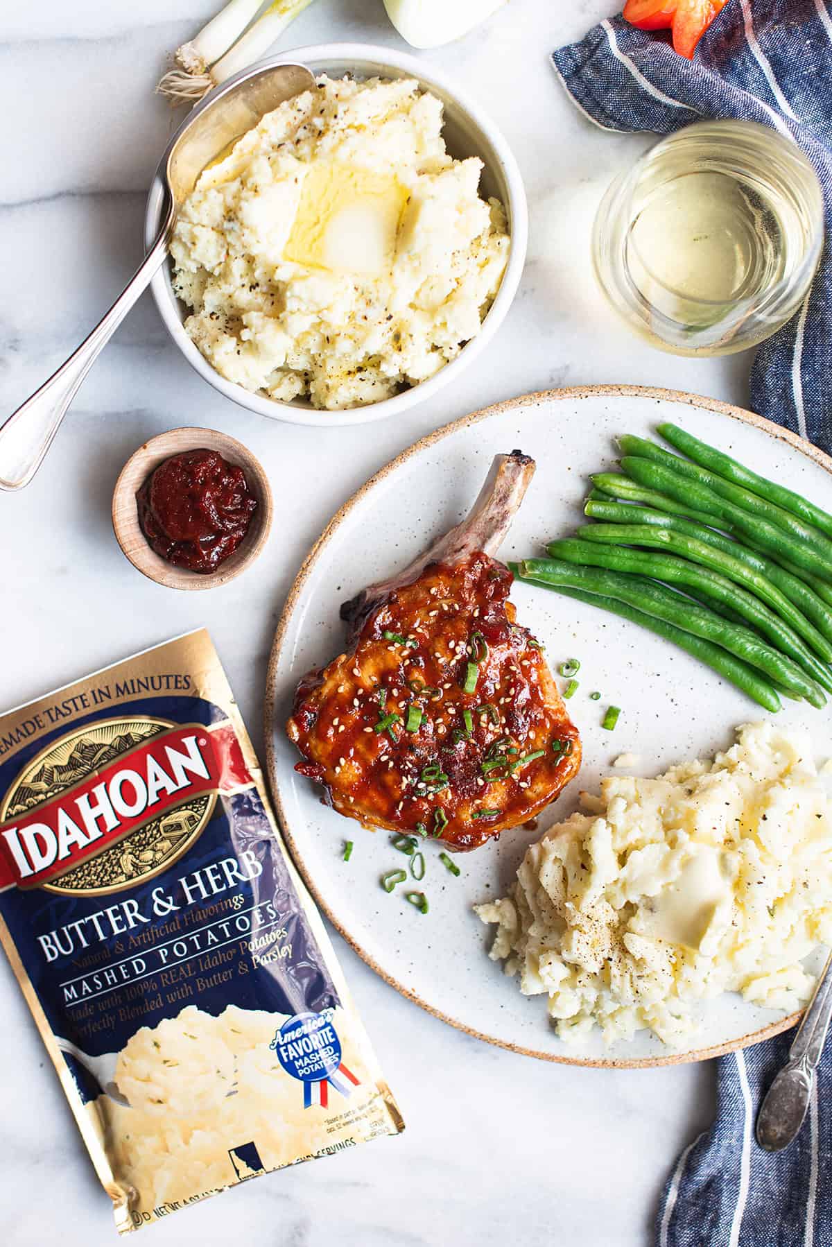 Korean Glazed Pork Chop Styled