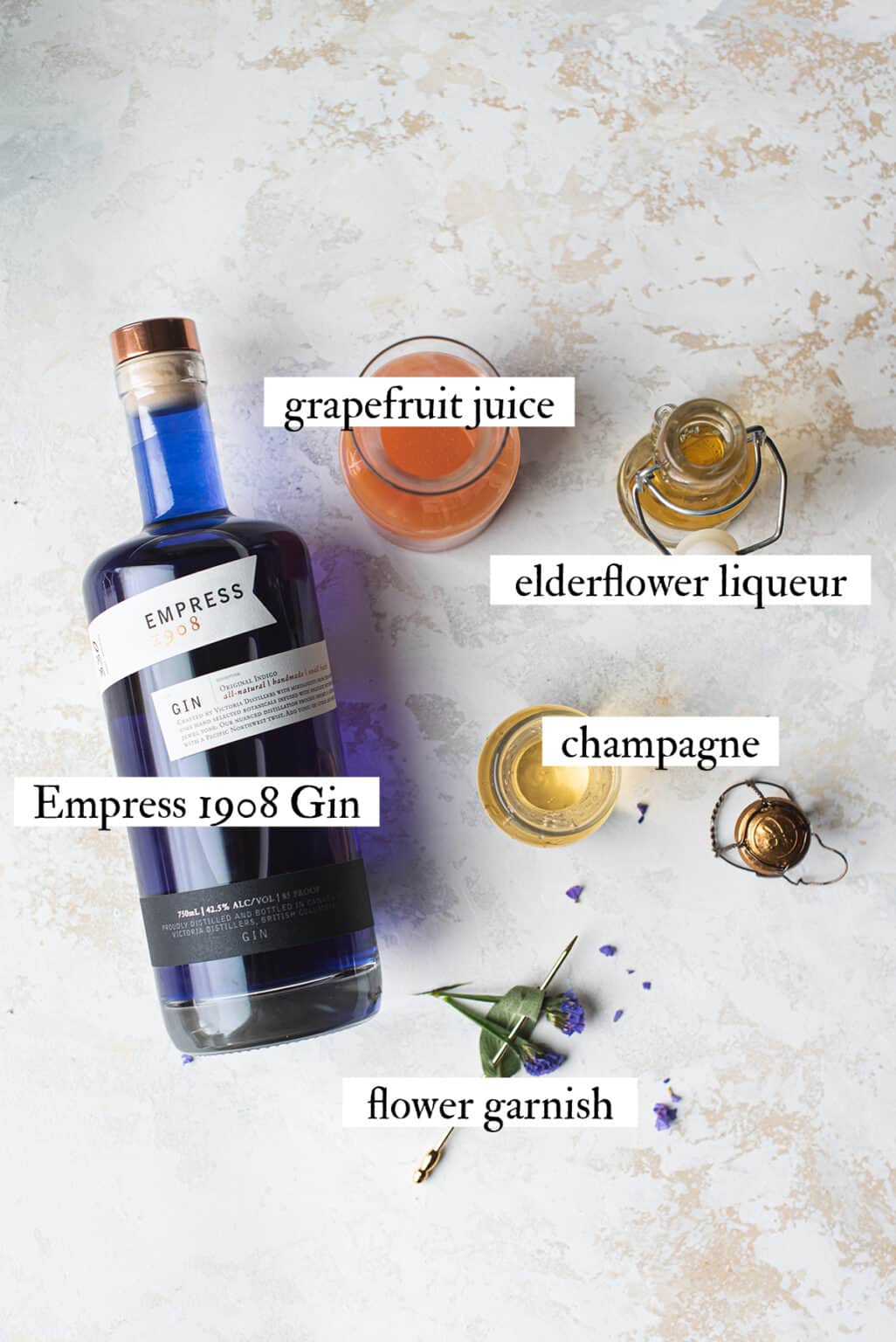 Sparkling Purple Gin Cocktail recipe superman cooks