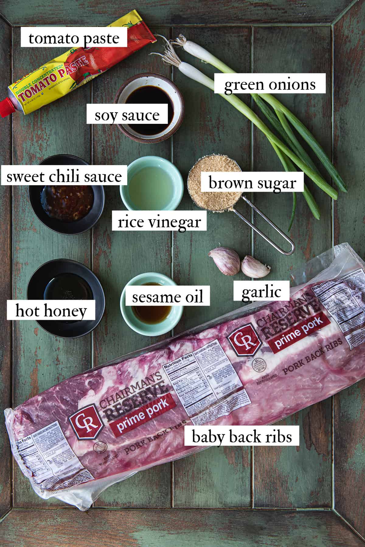 ingredients for baby back ribs