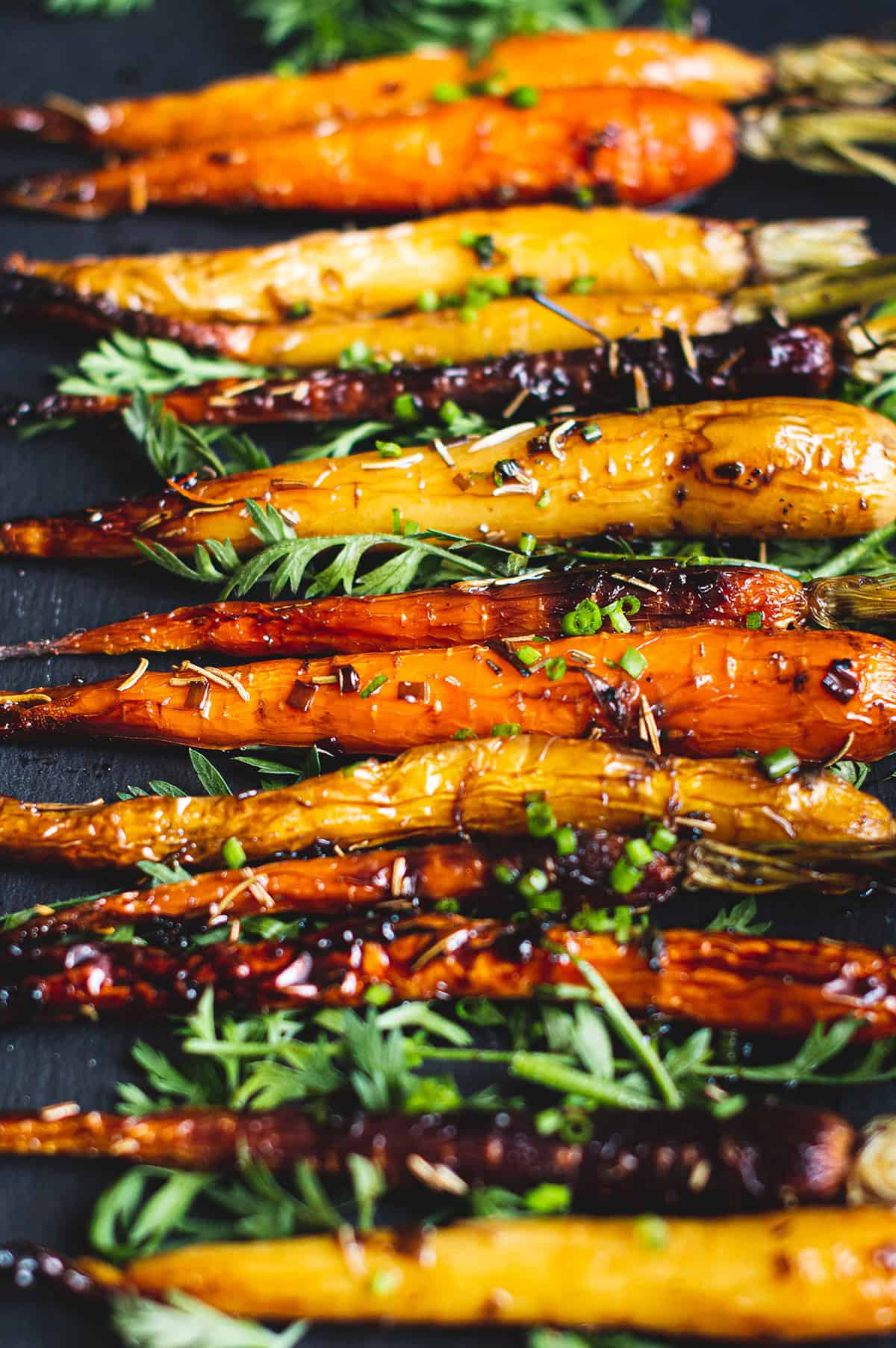 balsamic glazed carrots on sheet pan