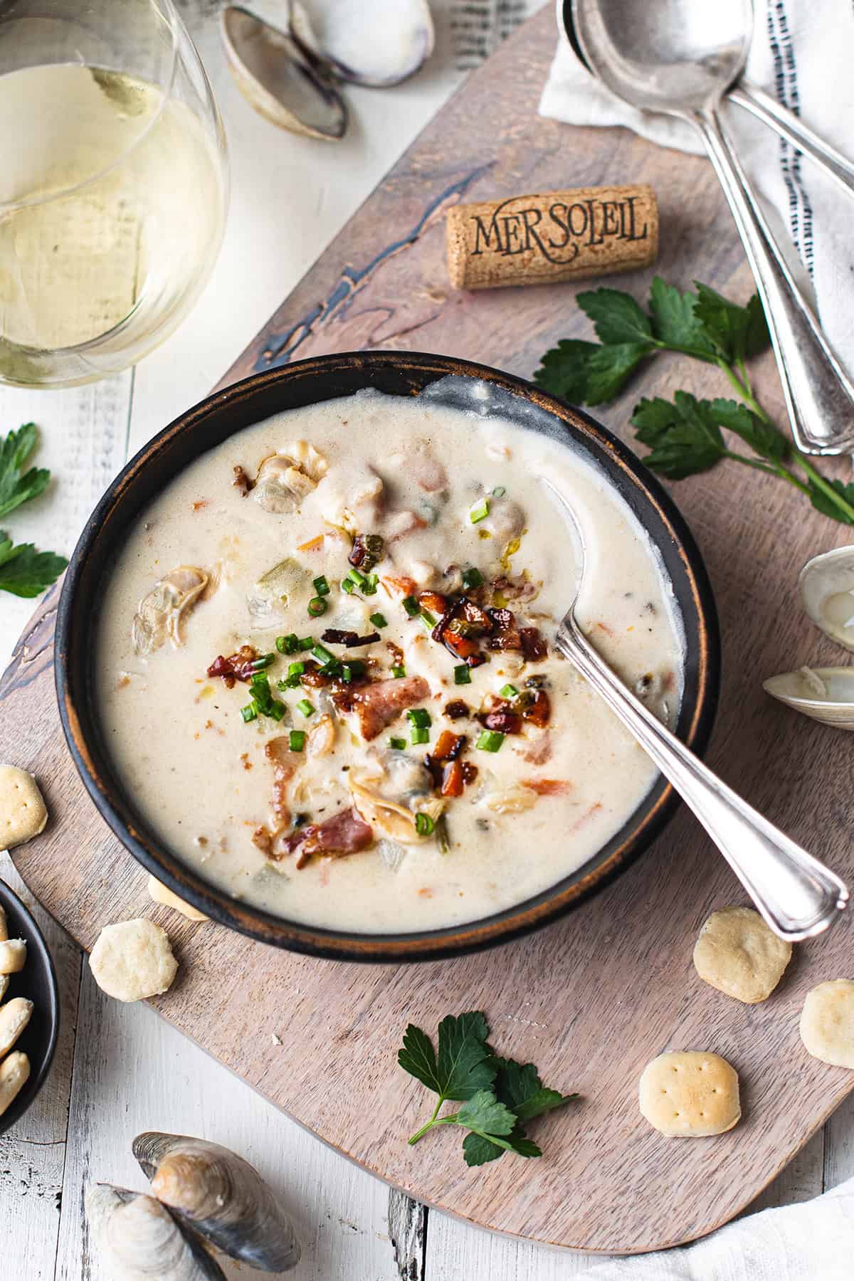 Clam Chowder Recipe Served