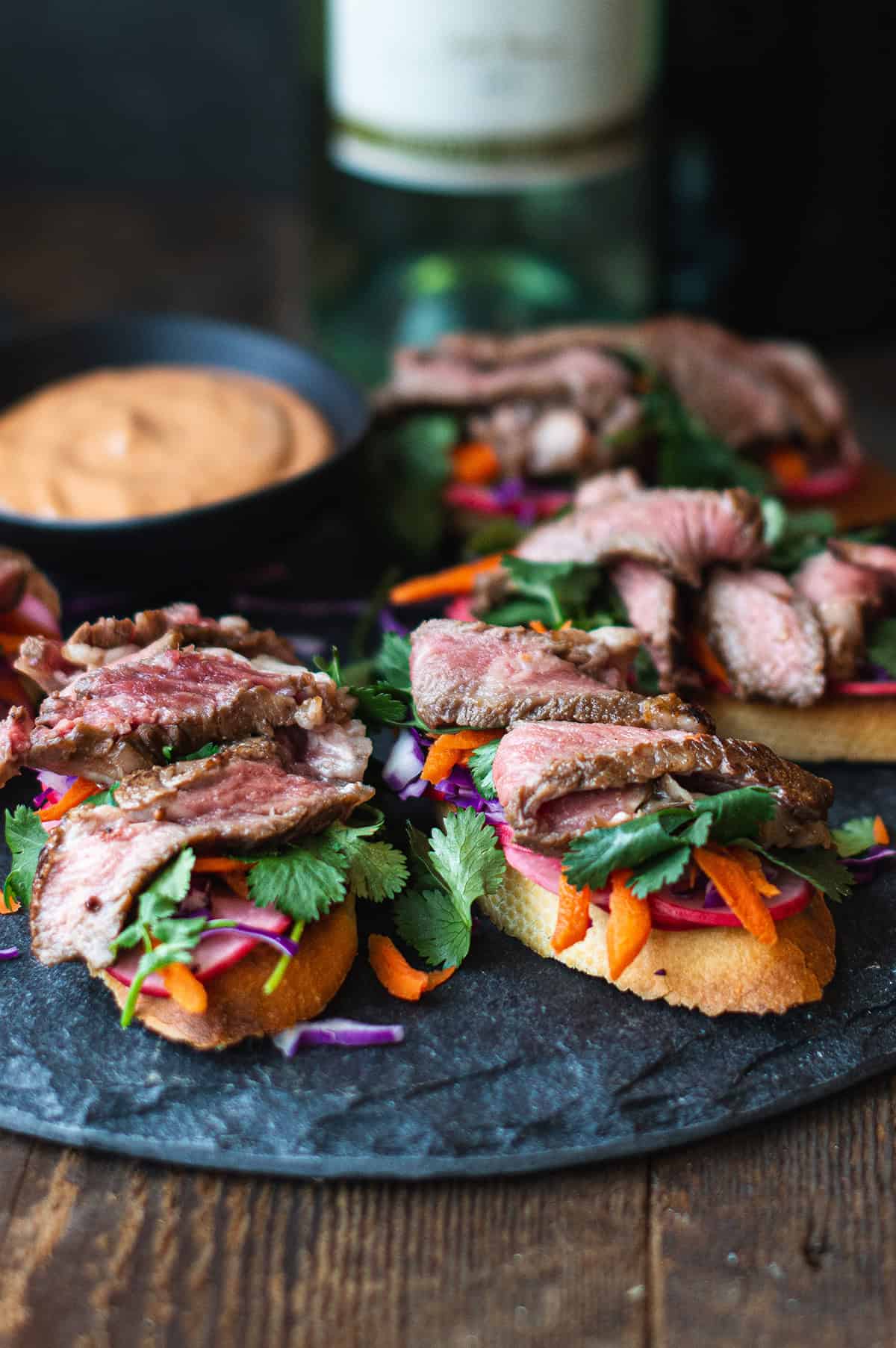cambodian-inspired steak crostini | superman cooks