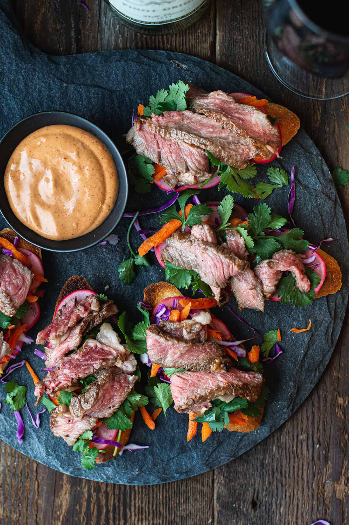 cambodian-inspired steak crostini | superman cooks