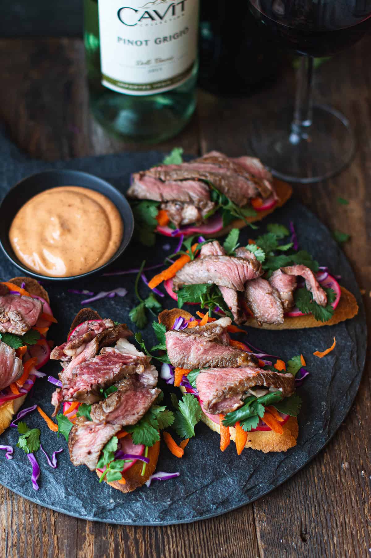 cambodian-inspired steak crostini | superman cooks