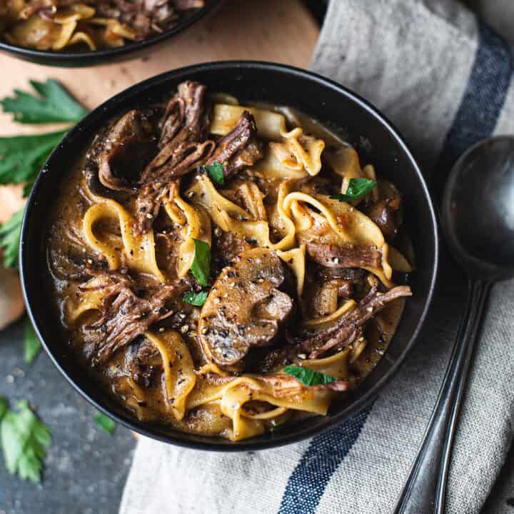 Traditional Beef Stroganoff Featured