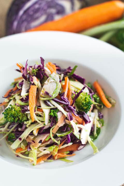 Vegan Coleslaw (No Mayo Coleslaw) - superman cooks