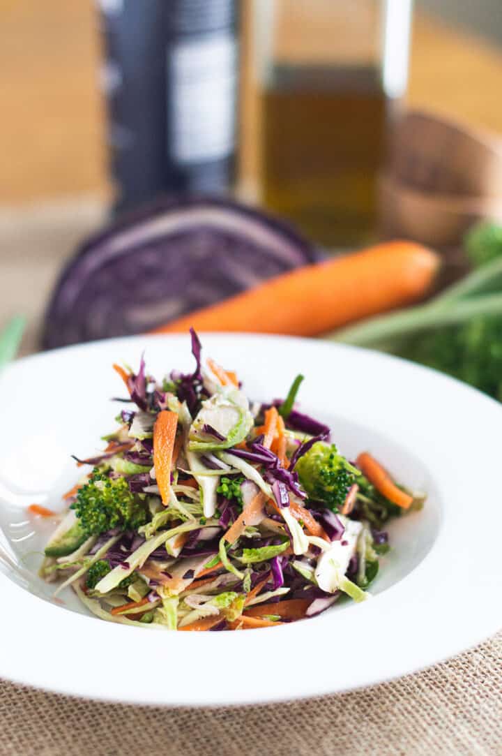 Vegan Coleslaw (No Mayo Coleslaw) - superman cooks