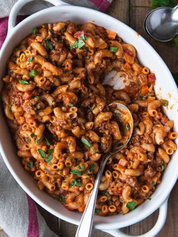 ground beef elbow macaroni goulash