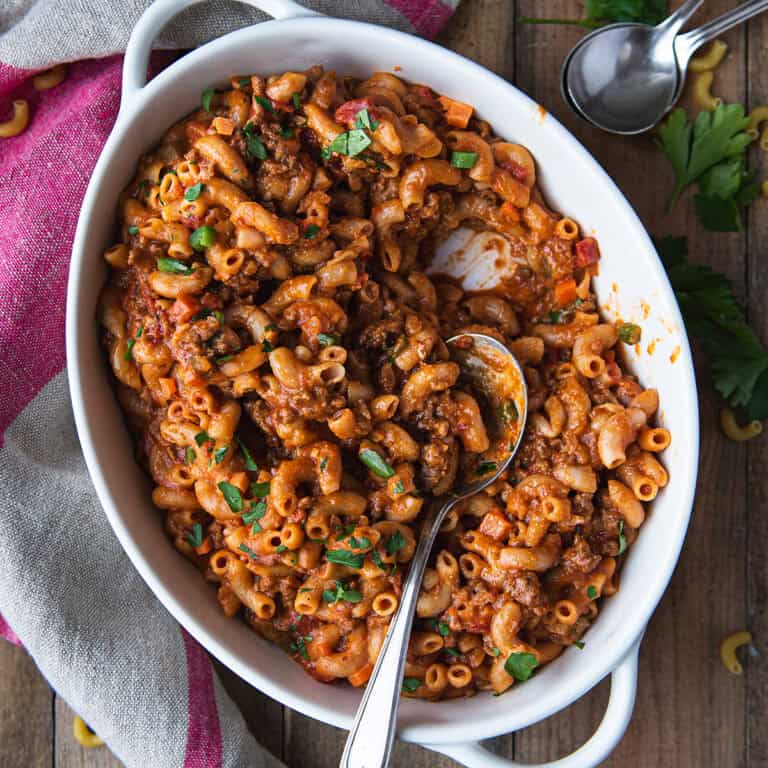 ground beef elbow macaroni goulash