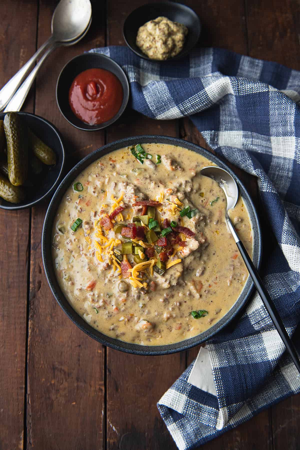 Cheeseburger Soup Styled